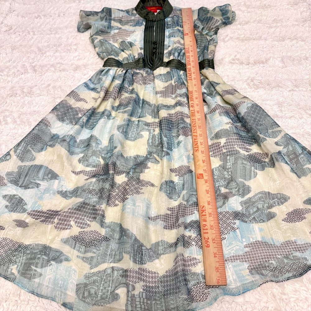 Rare Shanghai Tang 100% Silk Midi Dress Size 4 Designer Asian-Inspired - Picture 5 of 7
